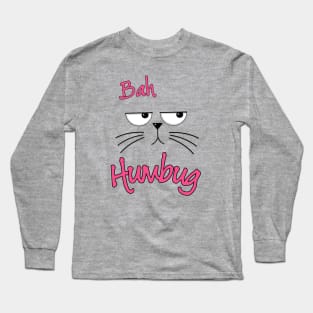 Bah Humbug Grumpy Face Long Sleeve T-Shirt